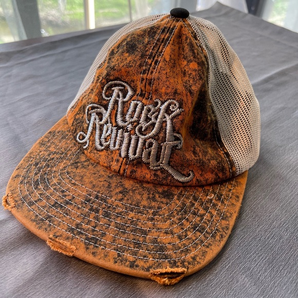 Rock Rivalaval womens cap adjustable had strap back mesh. Brown with silver. - Picture 4 of 15